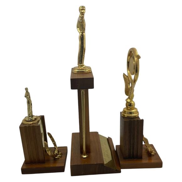 Vintage 1963 Muncie Indiana Gallery Shooting Trophies Lot of 3 Trophy Award - Picture 9 of 10